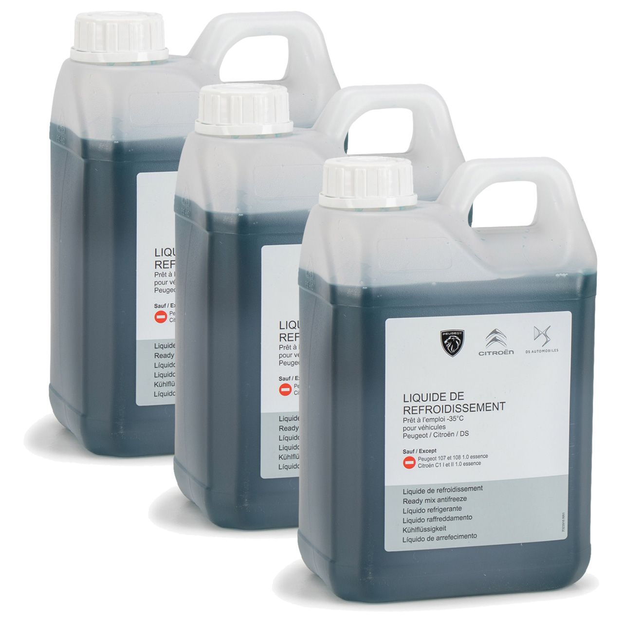 6 Liter ORIGINAL Peugeot Citroen Kühlerfrostschutz Frostschutz BLAU / GRÜN 1637756380