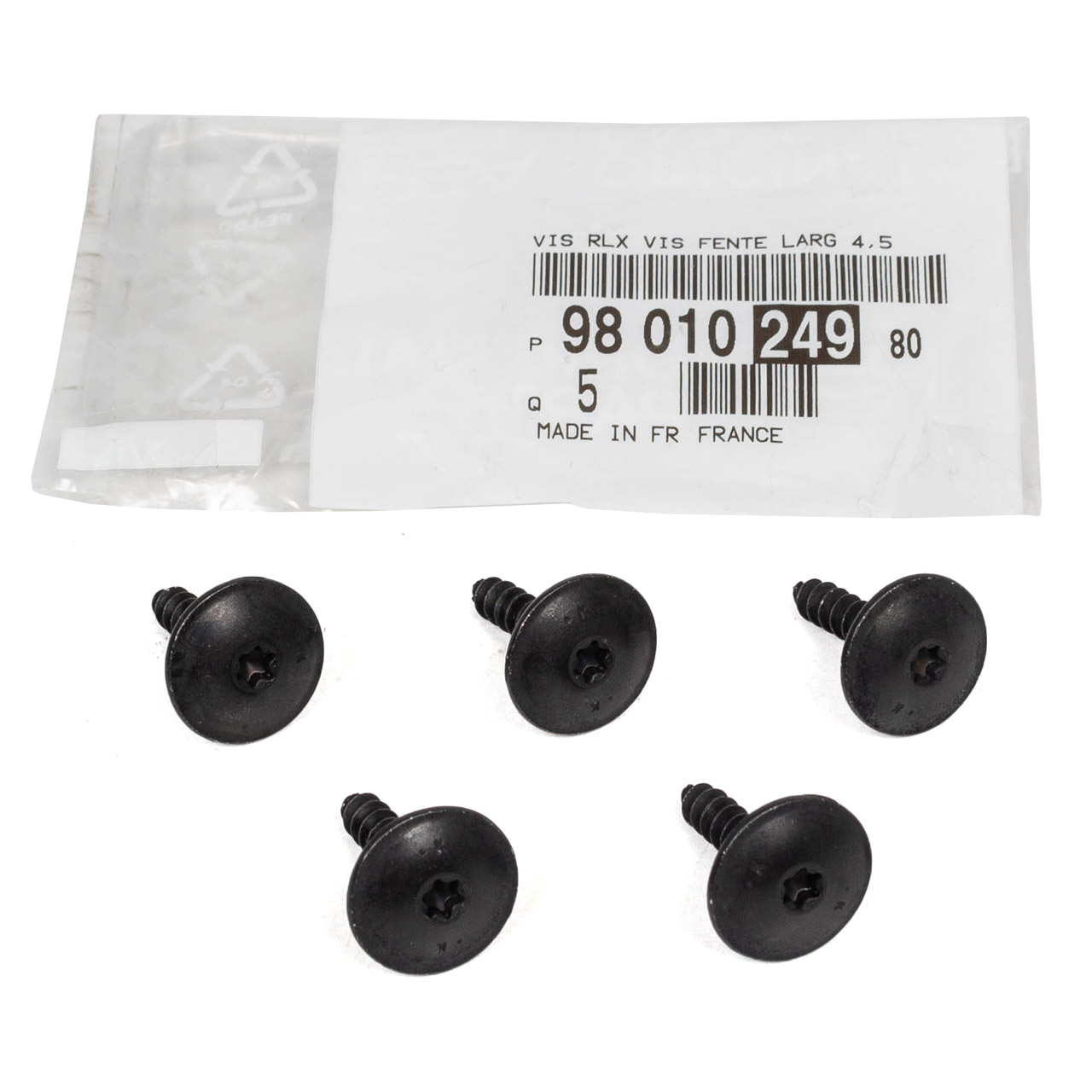 5x ORIGINAL PSA Opel MOPAR Schraube Karosserie Verkleidung 9801024980