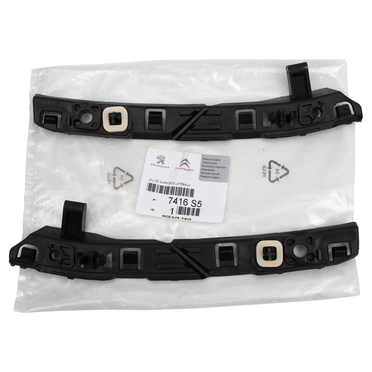 ORIGINAL Citroen bumper bracket bracket bumper set C3 II rear 7416.S5