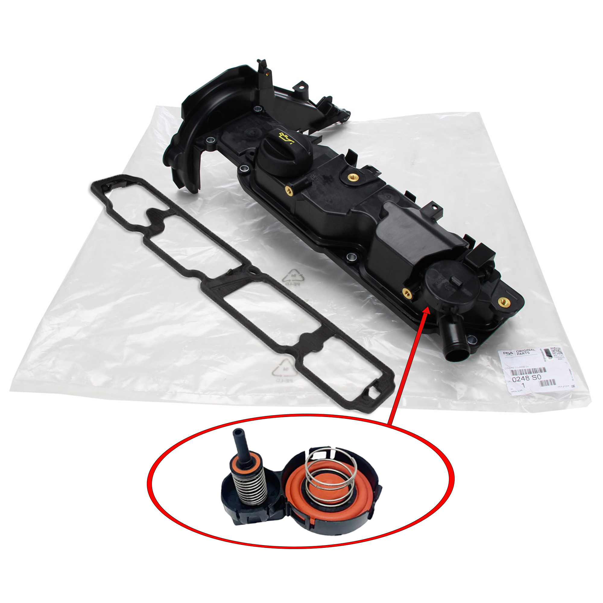 ORIGINAL PSA Opel Ventildeckel + Dichtung C3 C4 C5 207 208 308 508 1.4/1.6D 0248.S0