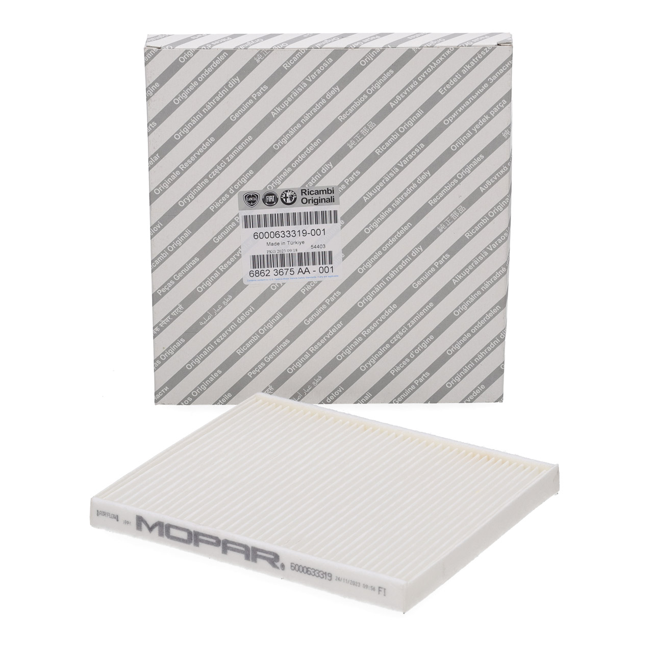 ORIGINAL FIAT cabin filter pollen filter 500 / C (312) Panda (169) 6000633319