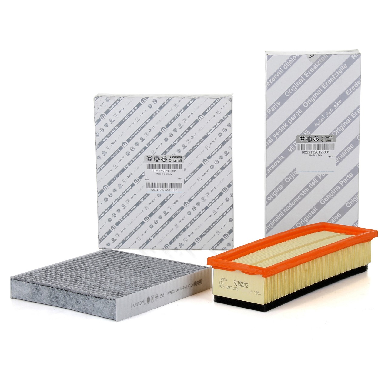 ORIGINAL Fiat filter package, 2-piece, 500/C (312) PANDA (312 319) 1.2 69 hp