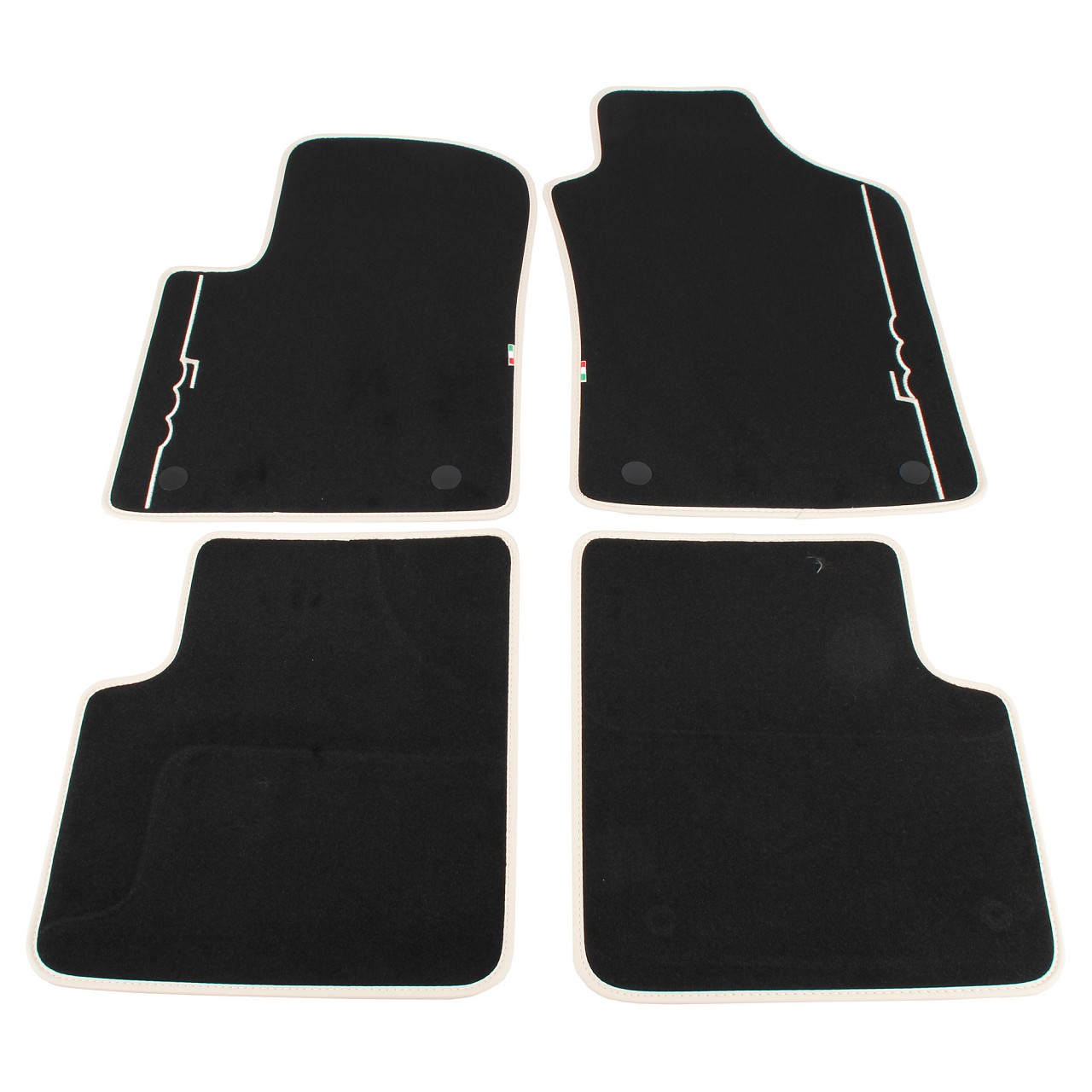 ORIGINAL Fiat textile mats Floor mats Car mats Set 500 / C 312 4-piece 71807944