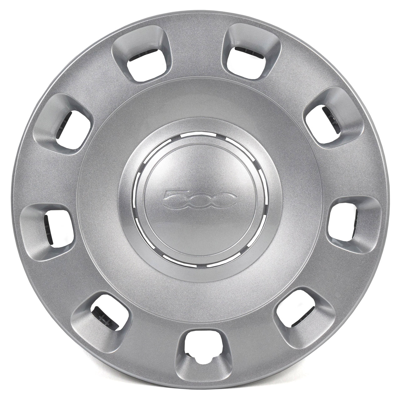 14 Inch Silver Wheel Trims Hub Caps For Fiat 500 – Full Set Of 4 Plastic Covers