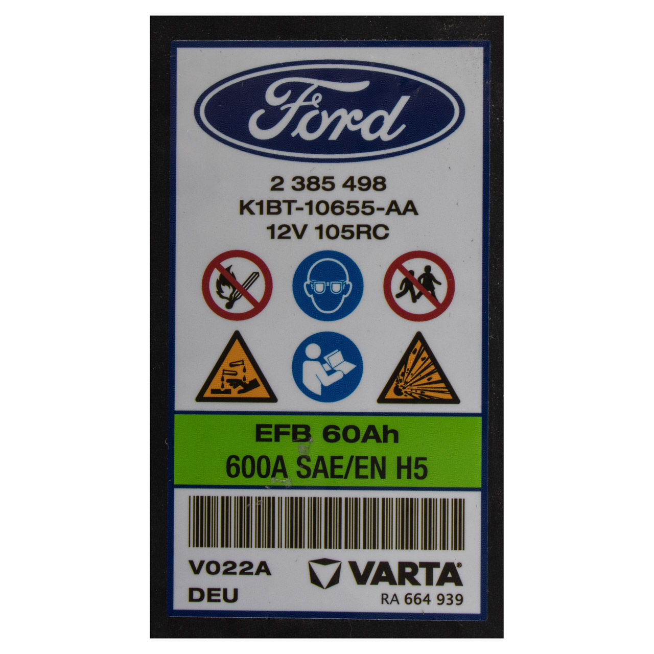 Original FORD Car batteries / Starter batteries - 2 385 498 | myparto