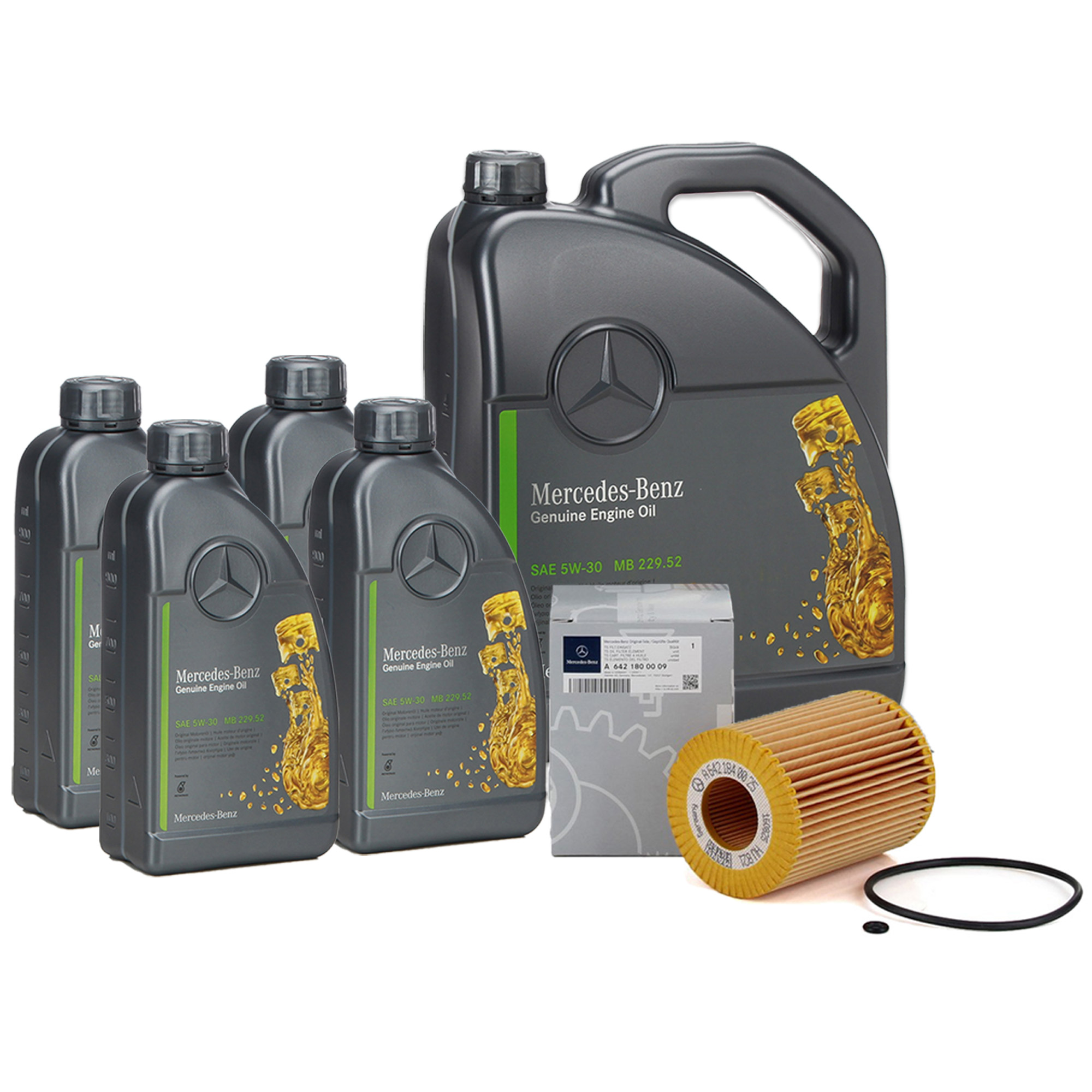 9L ORIGINAL Mercedes 5W-30 MB 229.52 Engine Oil + Oil Filter W203 W204 W211 W212 W213 OM642