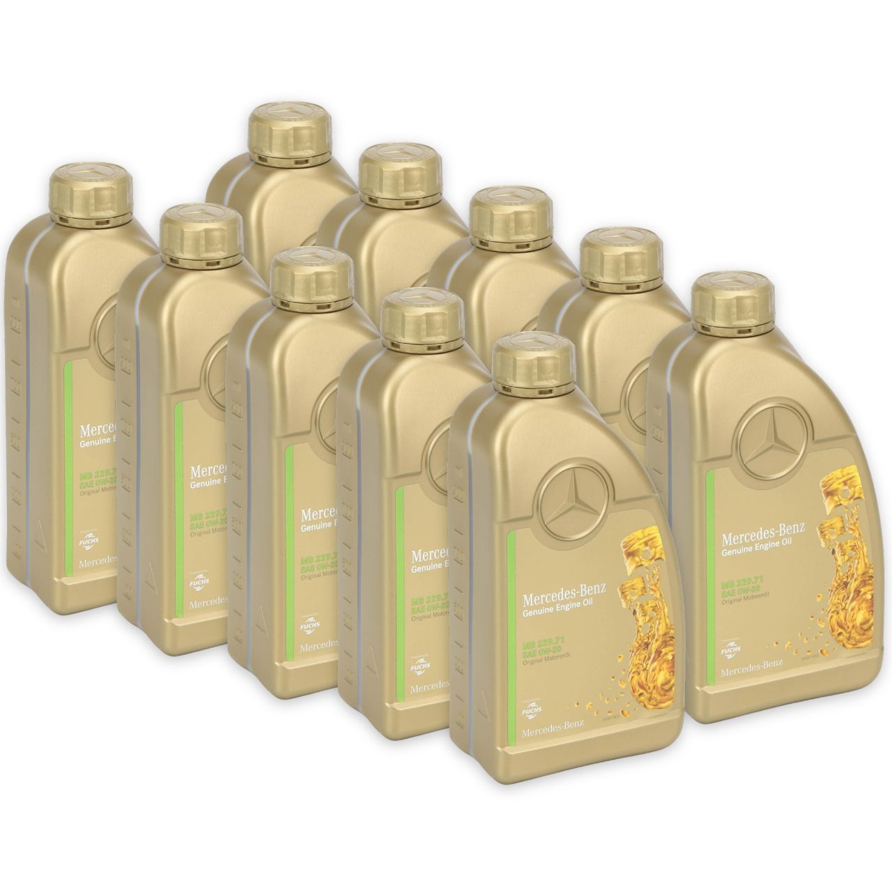 10L 10 Liter ORIGINAL Mercedes-Benz Motor&ouml;l &Ouml;l 0W-20 MB 229.71 000989171111