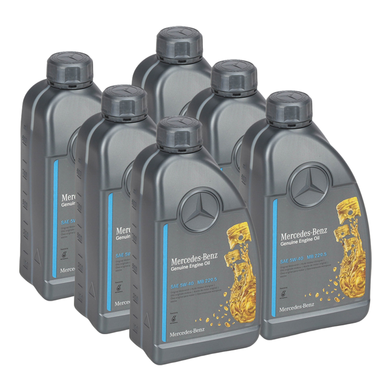 6L 6 Liter ORIGINAL Mercedes-Benz Motor&ouml;l &Ouml;L 5W40 5W-40 MB 229.5 0009899202