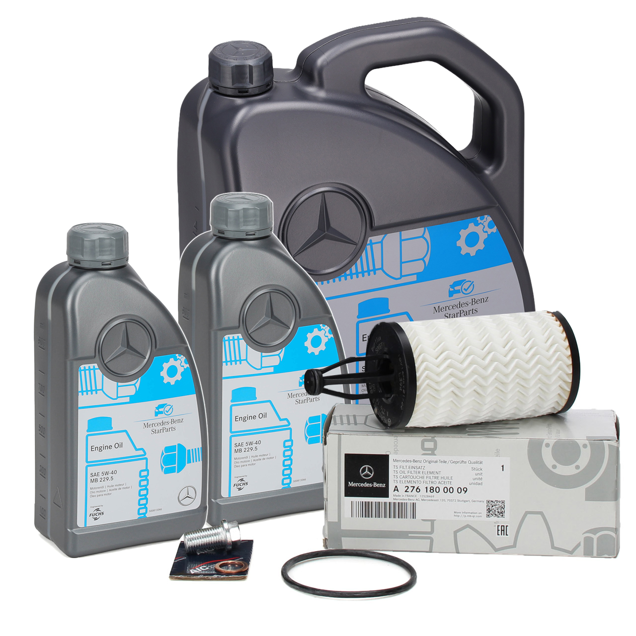 7L ORIGINAL Mercedes-Benz engine oil OIL 5W40 MB 229.5 + oil filter M276 2761800009