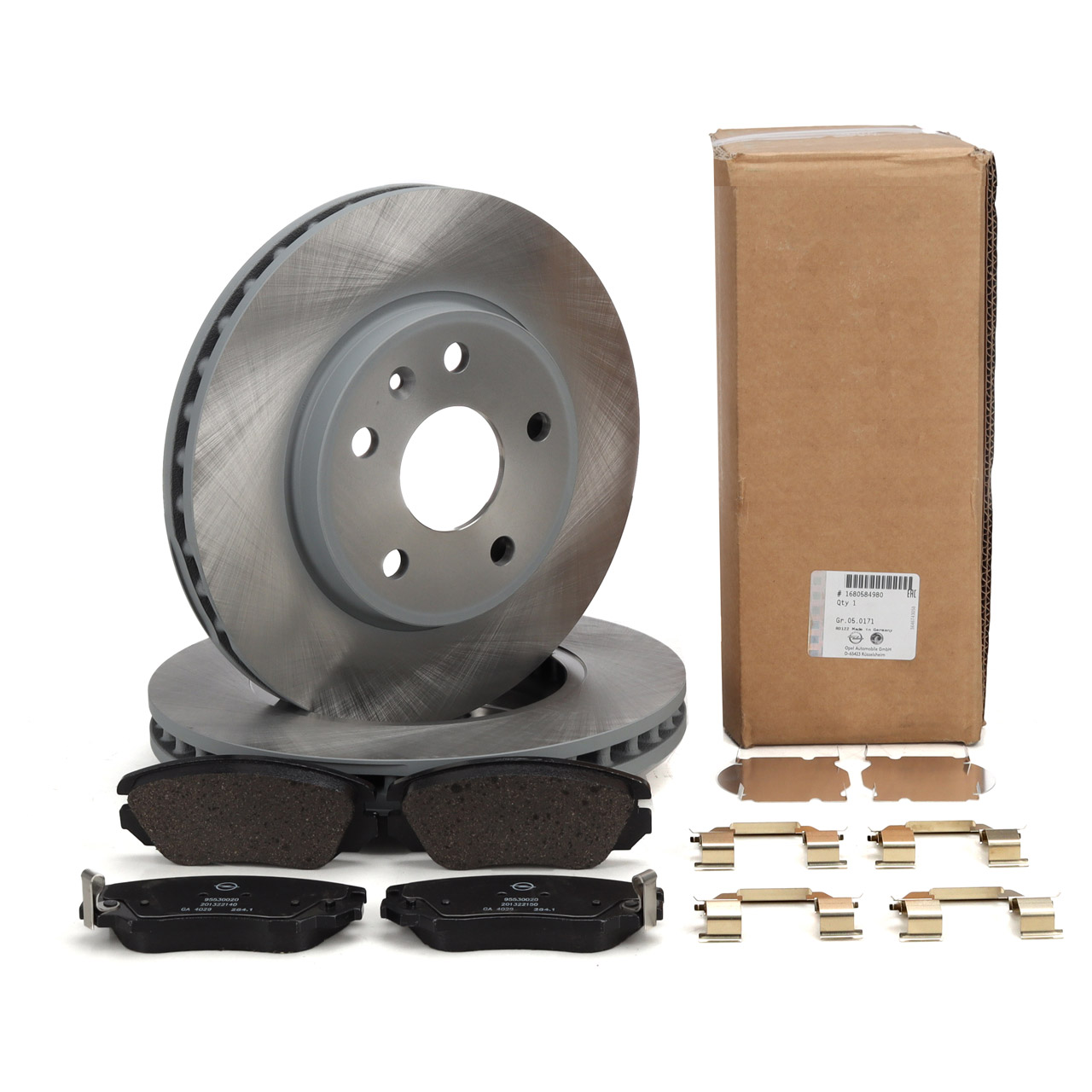 ORIGINAL Opel brake discs + brake pads INSIGNIA A 16 inch POC J60 front 1680584980