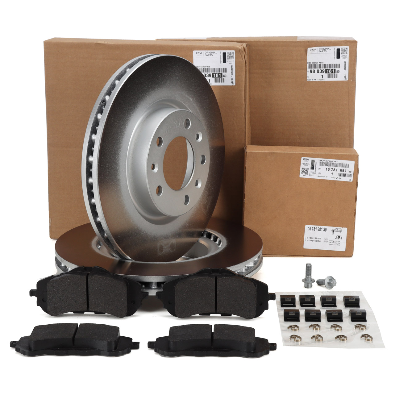 ORIGINAL PSA Peugeot OPEL brake discs + brake pads 308 II Astra L front