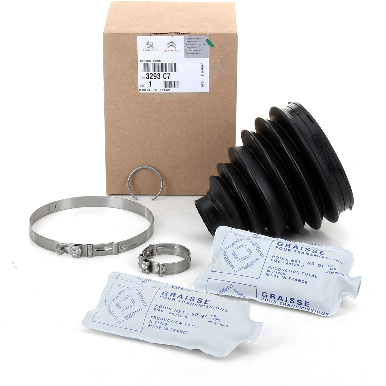 ORIGINAL Citroen Peugeot Axle Boot Repair Kit Bellows Drive Shaft 3293.C7