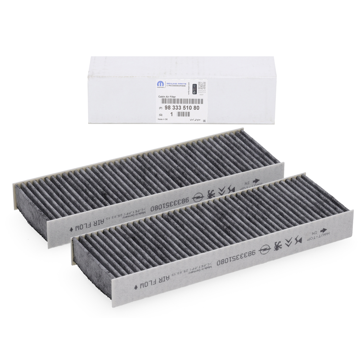 ORIGINAL PSA Opel cabin filter activated carbon set C4 III Corsa F 2008 II 208 II 9833351080
