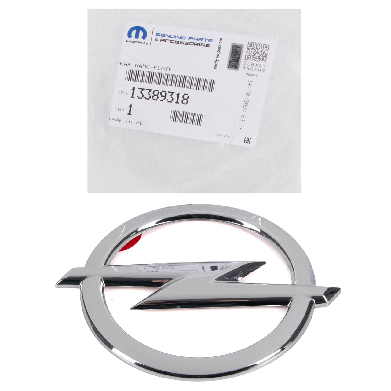 ORIGINAL Opel MOPAR emblem Tailgate emblem badge Adam Astra J GTC rear 13389318