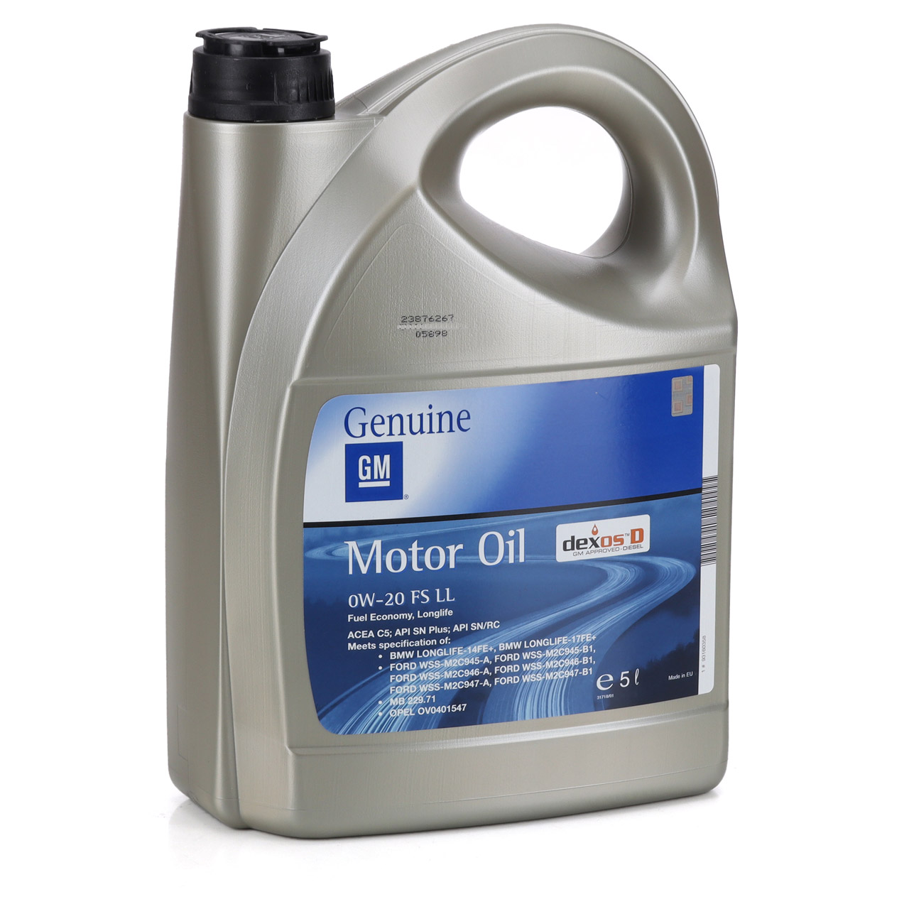 5L 5 liters ORIGINAL OPEL DEXOS D 0W20 FS LL engine oil ACEA C5 OV0401547 93160358