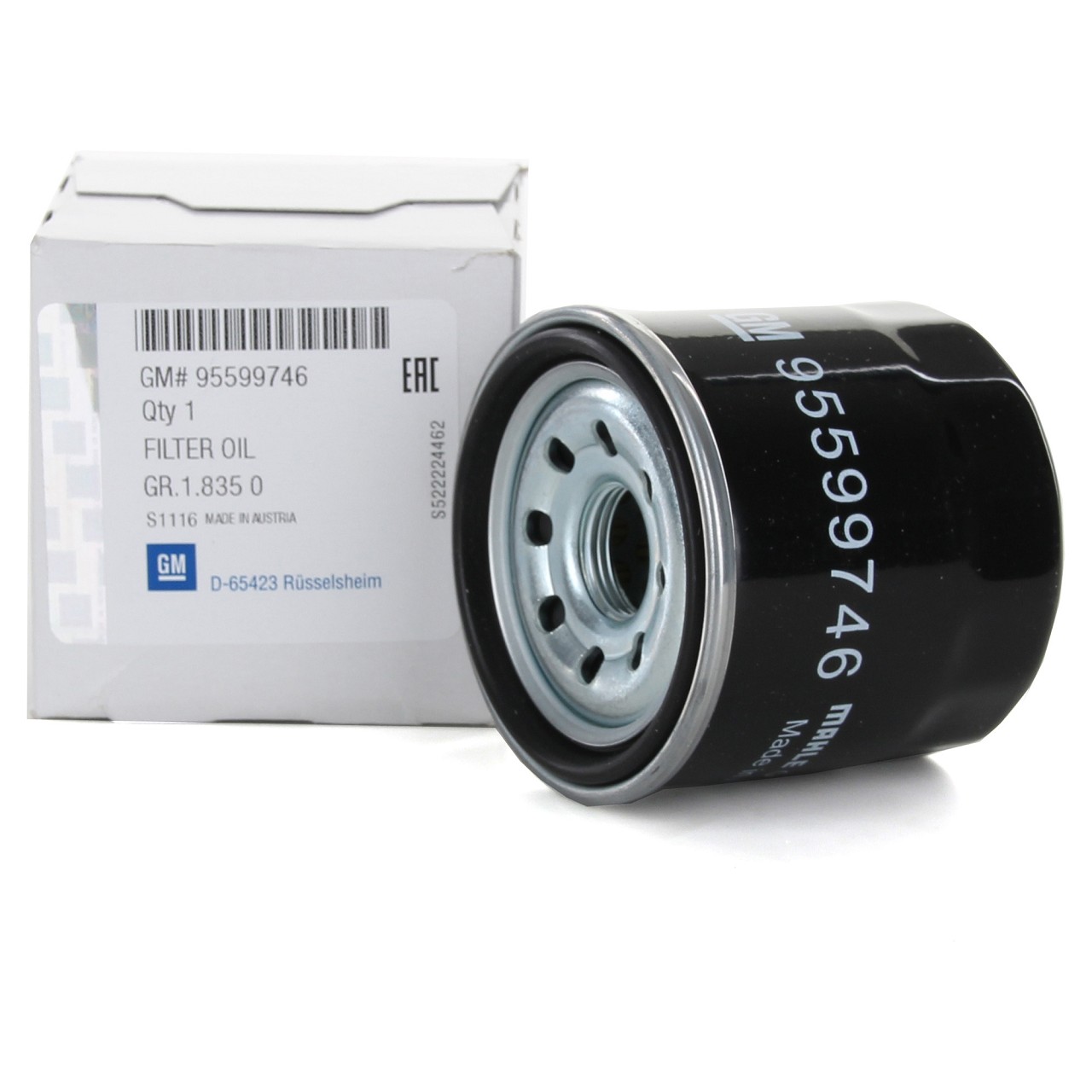 ORIGINAL GM Opel oil filter Engine oil filter AGILA B 1.0 1.2 65-94 hp 95599746