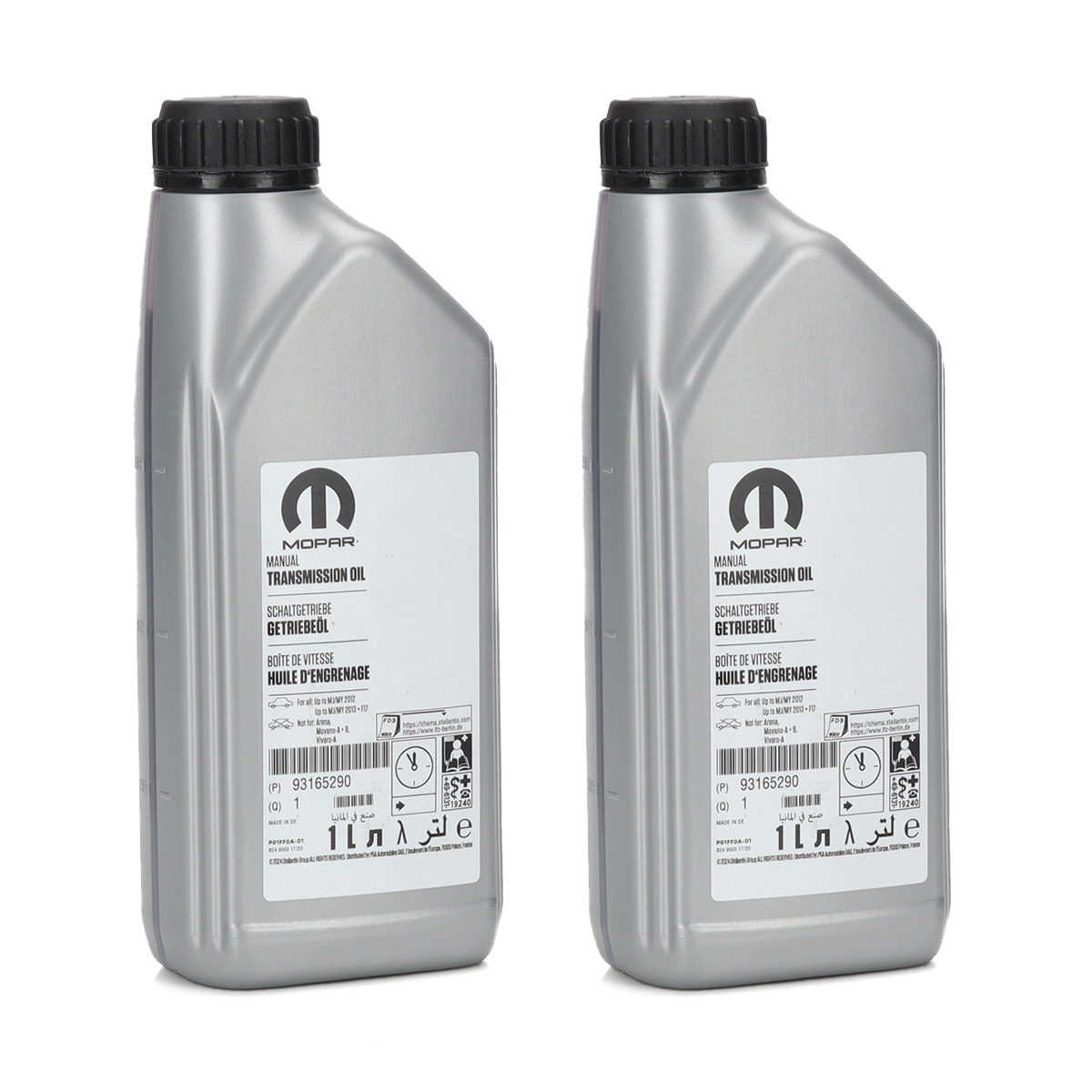 2L 2 Liter ORIGINAL Opel MOPAR Getriebeöl Schaltgetriebeöl P01FF0A-00 1940182 / 93165290