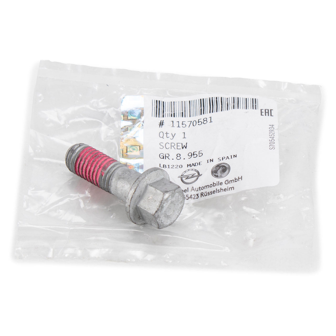 ORIGINAL Opel screw bolt brake caliper M12x36 Astra J Insignia A Mokka rear 11570581