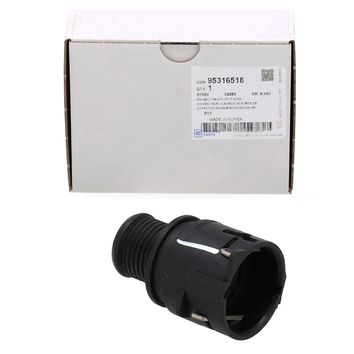 ORIGINAL Opel Anschlussstutzen Stutzen Verbindungsst&uuml;ck Heizung Mokka 95316518