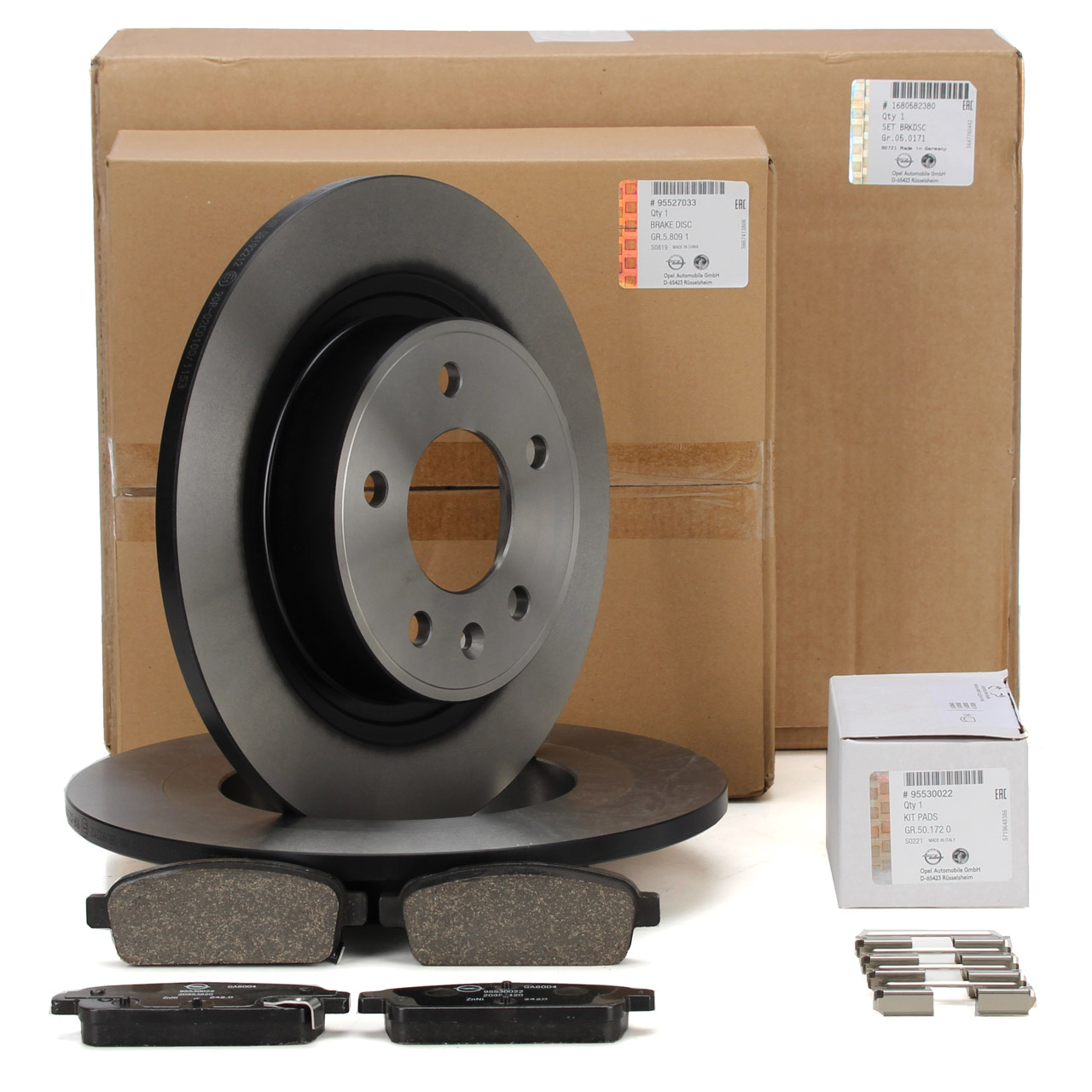 ORIGINAL Opel brake discs + pads Astra J Zafira C POC J17/J60 rear 1680582380