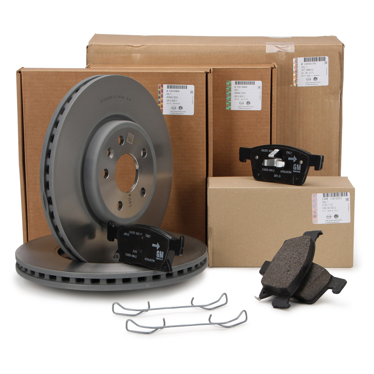 ORIGINAL Opel brake discs + brake pads Astra K J60/J79 front 1680583780