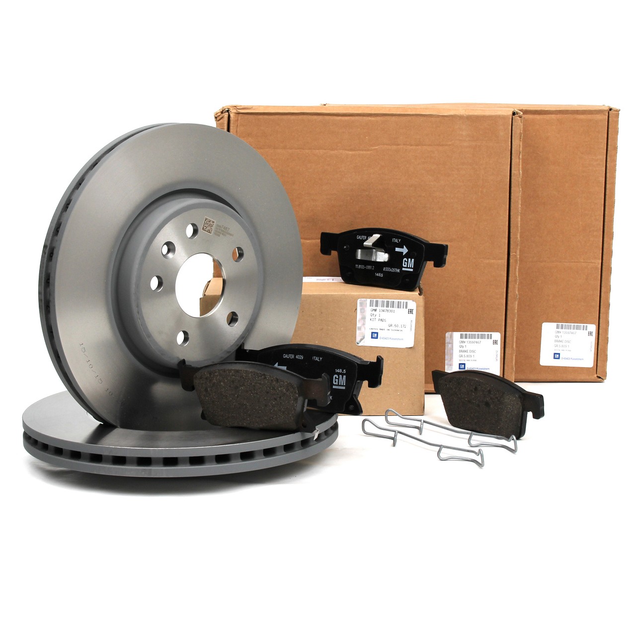 ORIGINAL GM Opel Brake Kit Brake Discs + Brake Pads ASTRA K J60/J79 Front