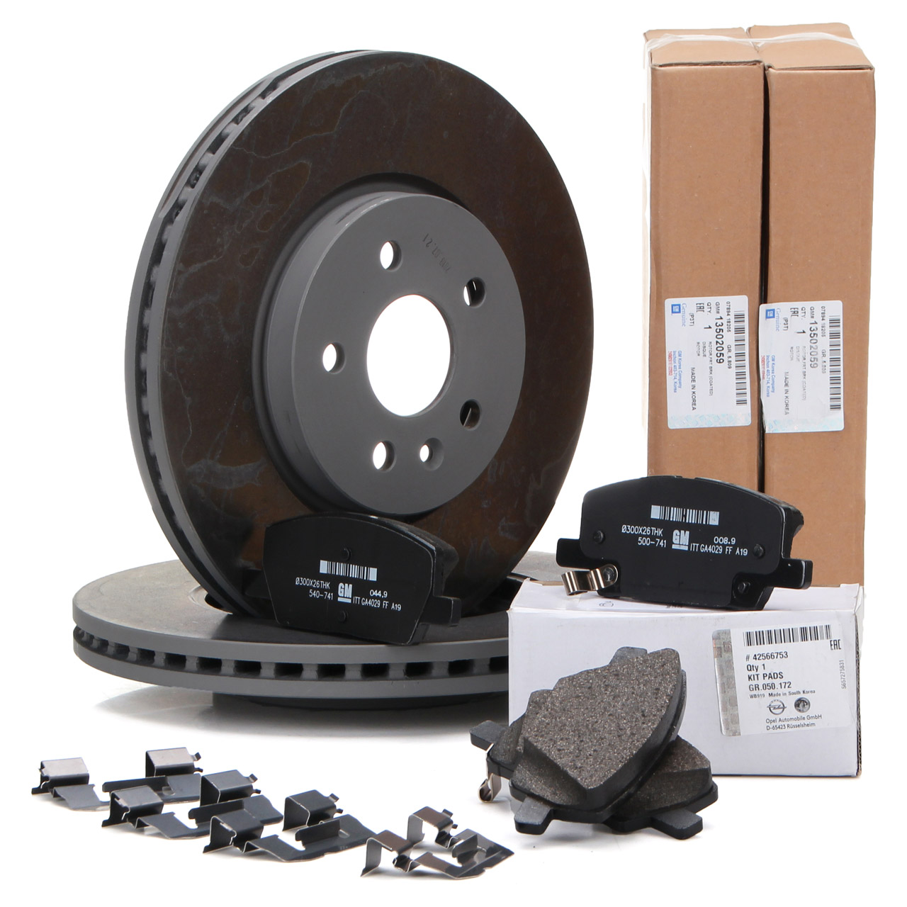 ORIGINAL Opel brake discs + brake pads Mokka / X (J13) from model year onwards, front