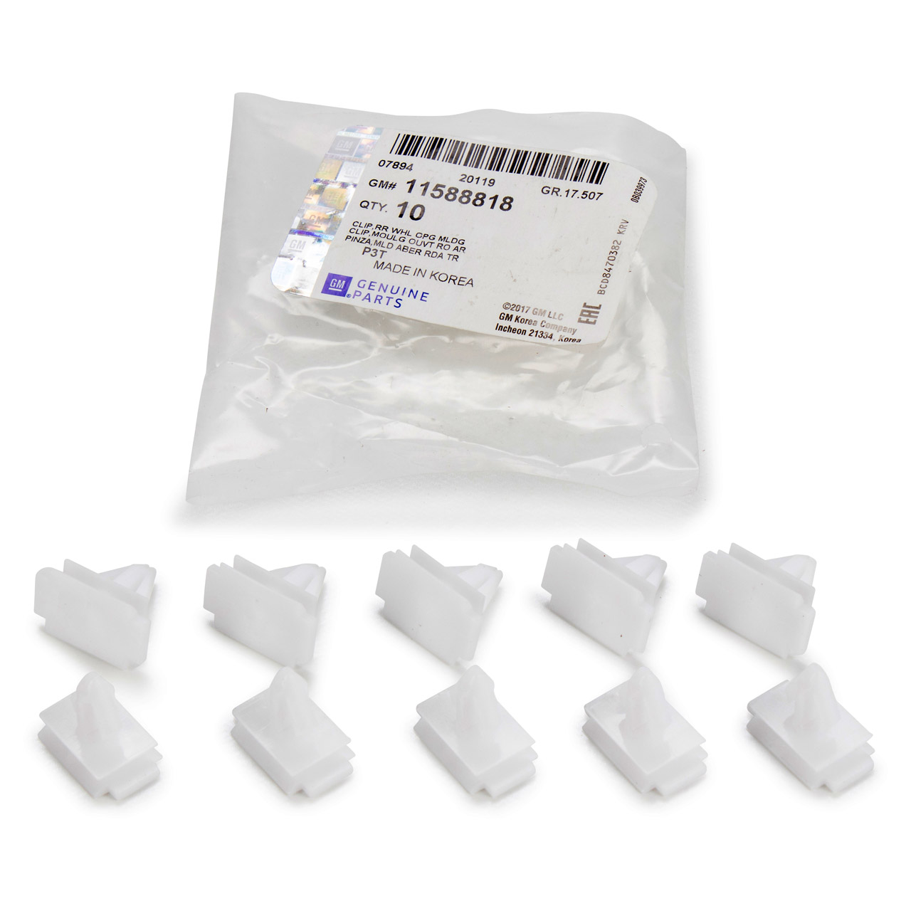 10x ORIGINAL GM Opel clips Fastening clips Crossland X Mokka / X 11588818
