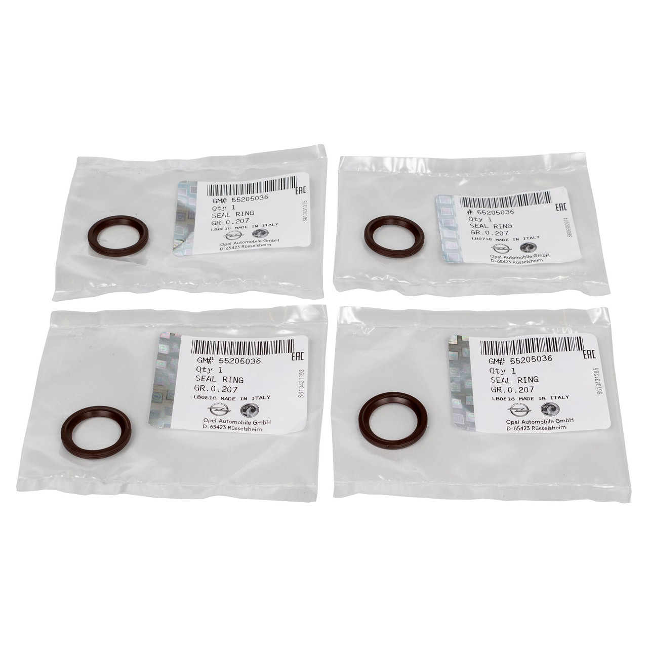 4x ORIGINAL GM Opel Dichtung Dichtring Einspritzd&uuml;se Injektor 1.3 CDTI 55205036