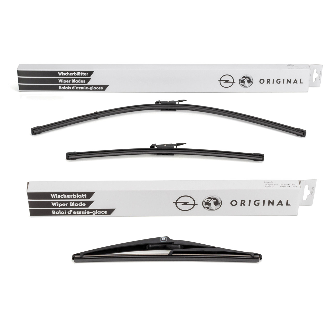 ORIGINAL Opel windshield wiper blades wiper set Corsa D front + rear