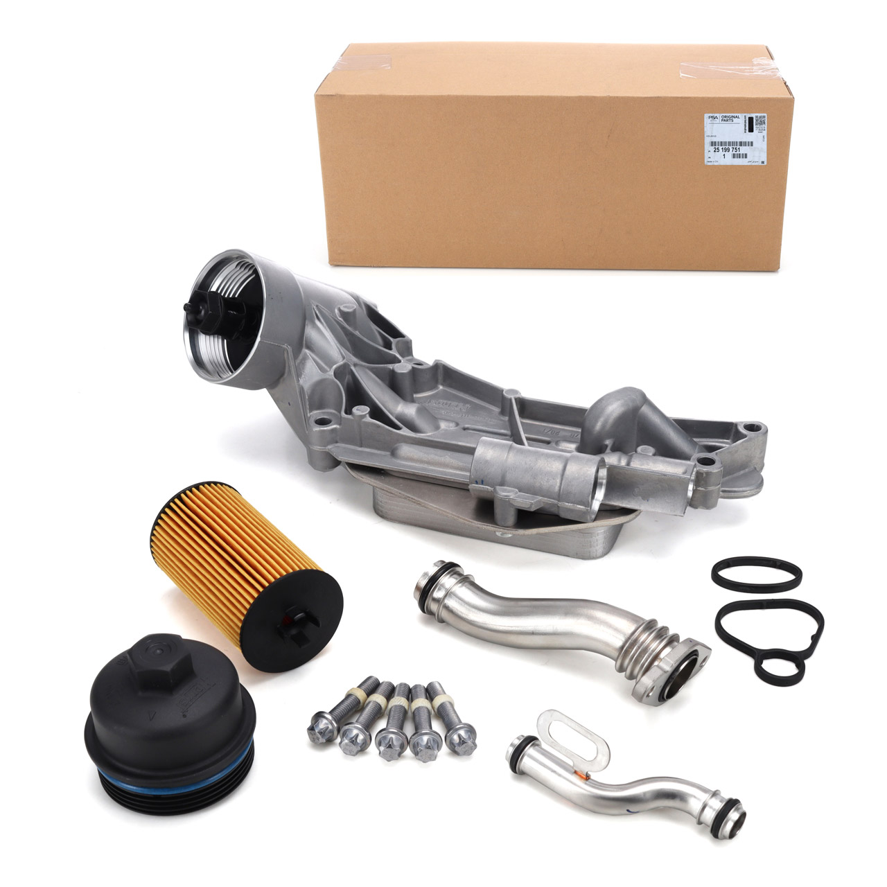 ORIGINAL Opel oil filter housing, oil filter bracket, oil cooler + oil filter, Astra 1.6, 1.8, 25199751