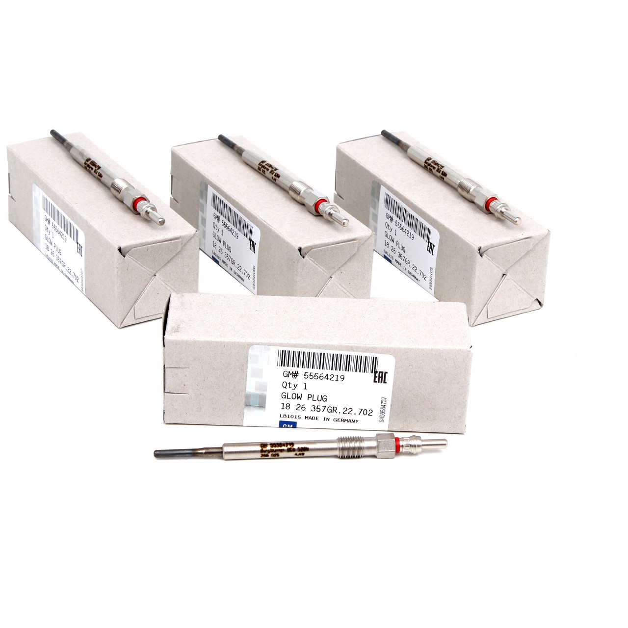 4x ORIGINAL GM Opel Gl&uuml;hkerze Astra J Combo Corsa D 1.3 CDTI mit EURO 5 55564219