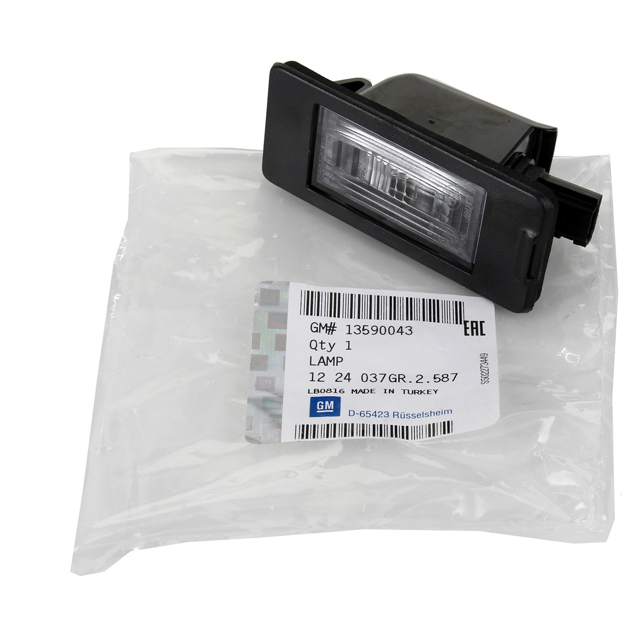 ORIGINAL Opel license plate light ASTRA J Sports Tourer ZAFIRA C Tourer 13590043