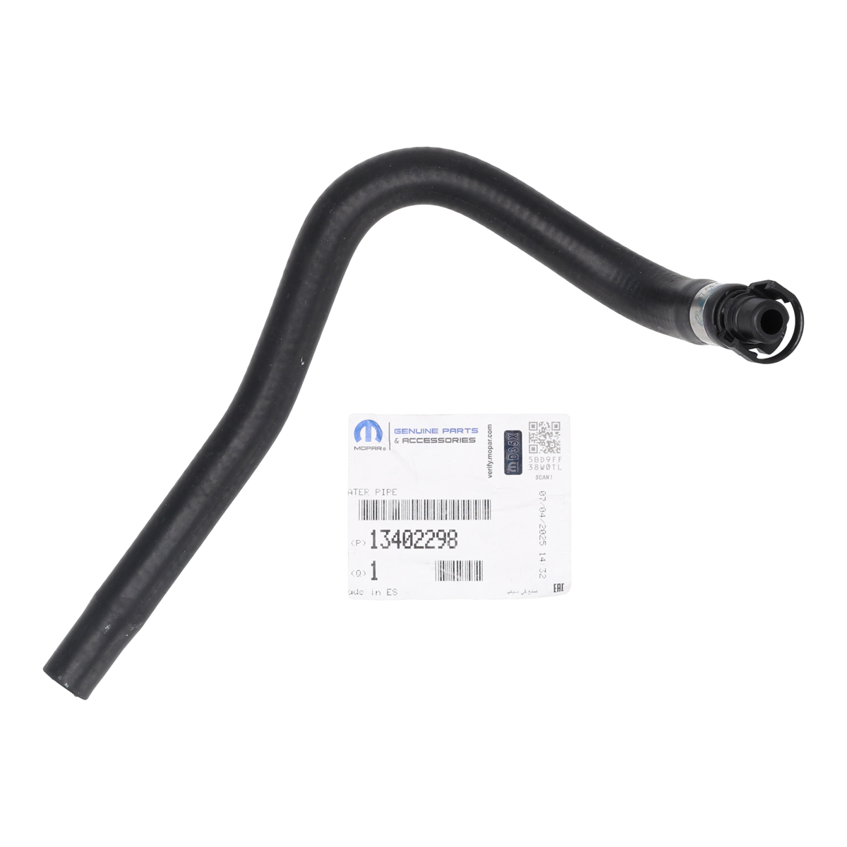 ORIGINAL Opel MOPAR Radiator Hose Hose Corsa E 1.2 1.4 Transmission type: F17 13402298
