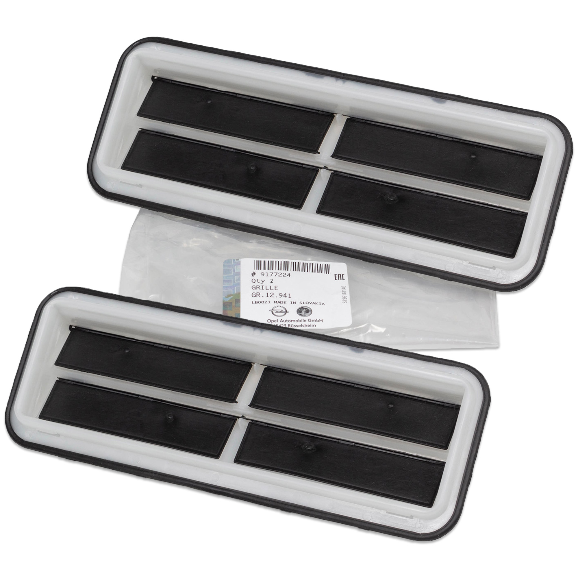 2x ORIGINAL Opel Entl&uuml;ftungsblende Luftauslass Astra H Corsa D E Vectra C hinten 9177224