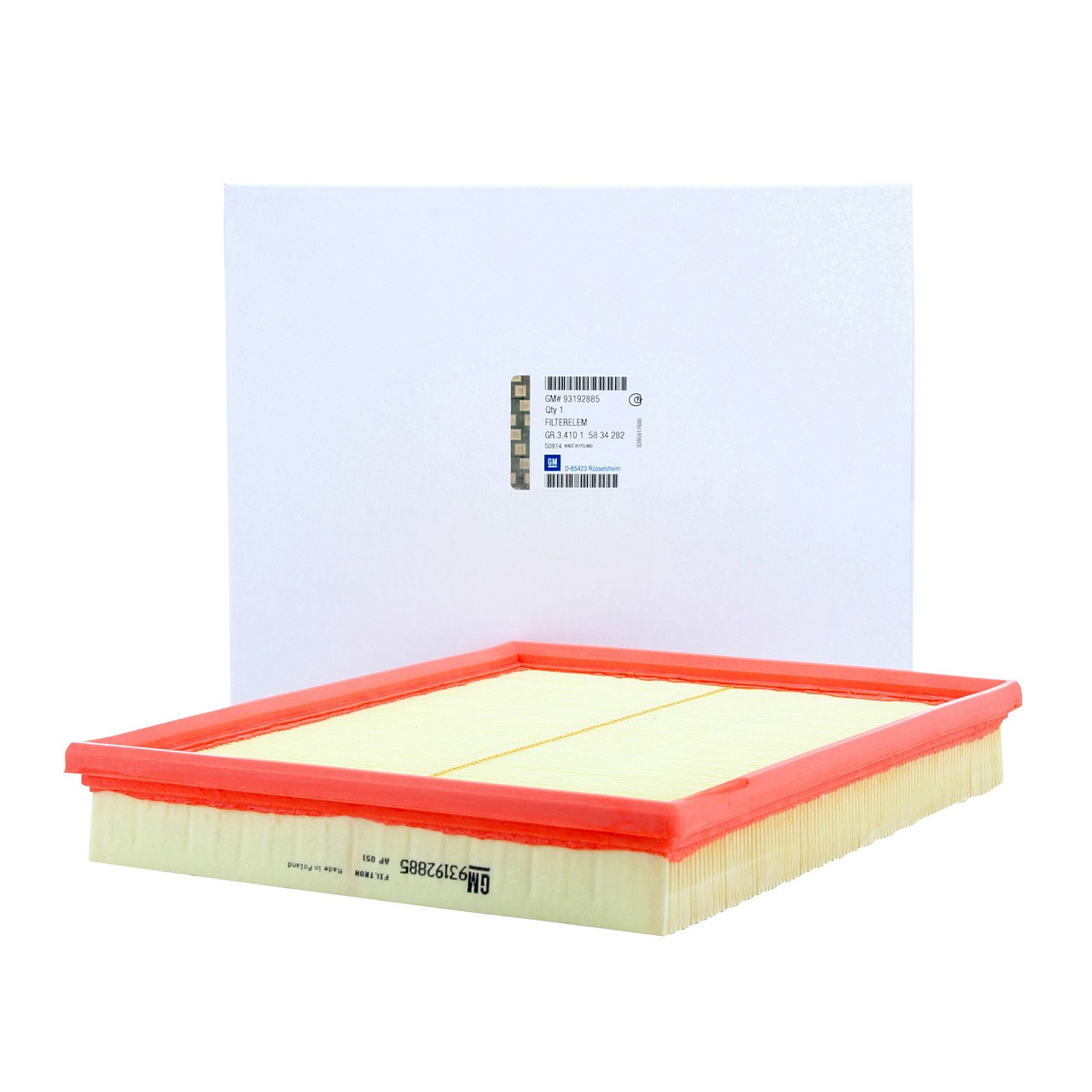 ORIGINAL GM Opel air filter Engine air filter Astra G H Zafira A B 5834282