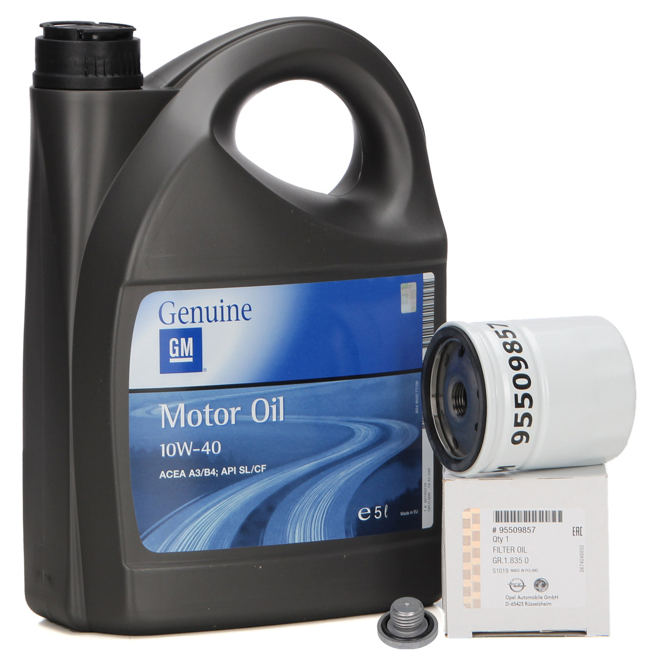 5L 5 liters ORIGINAL GM Opel engine oil 10W40 + oil filter Astra Corsa Vectra Zafira