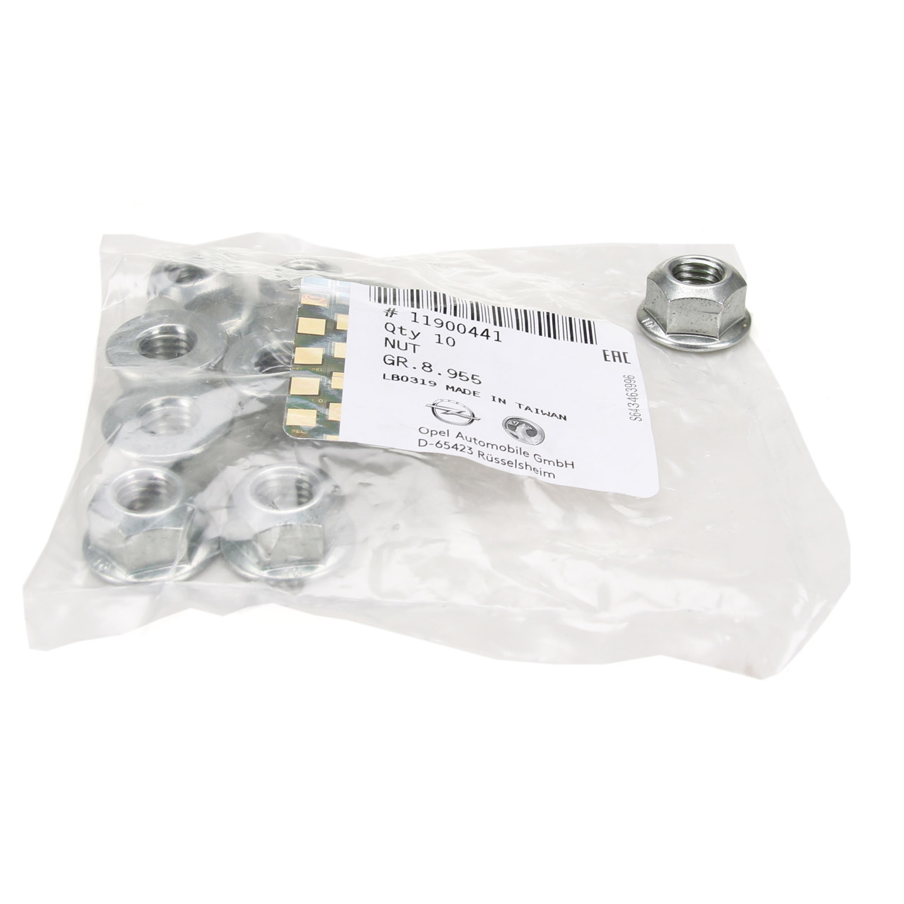 8x ORIGINAL GM Opel Mutter Sechskantmutter M10x1,5 11900441
