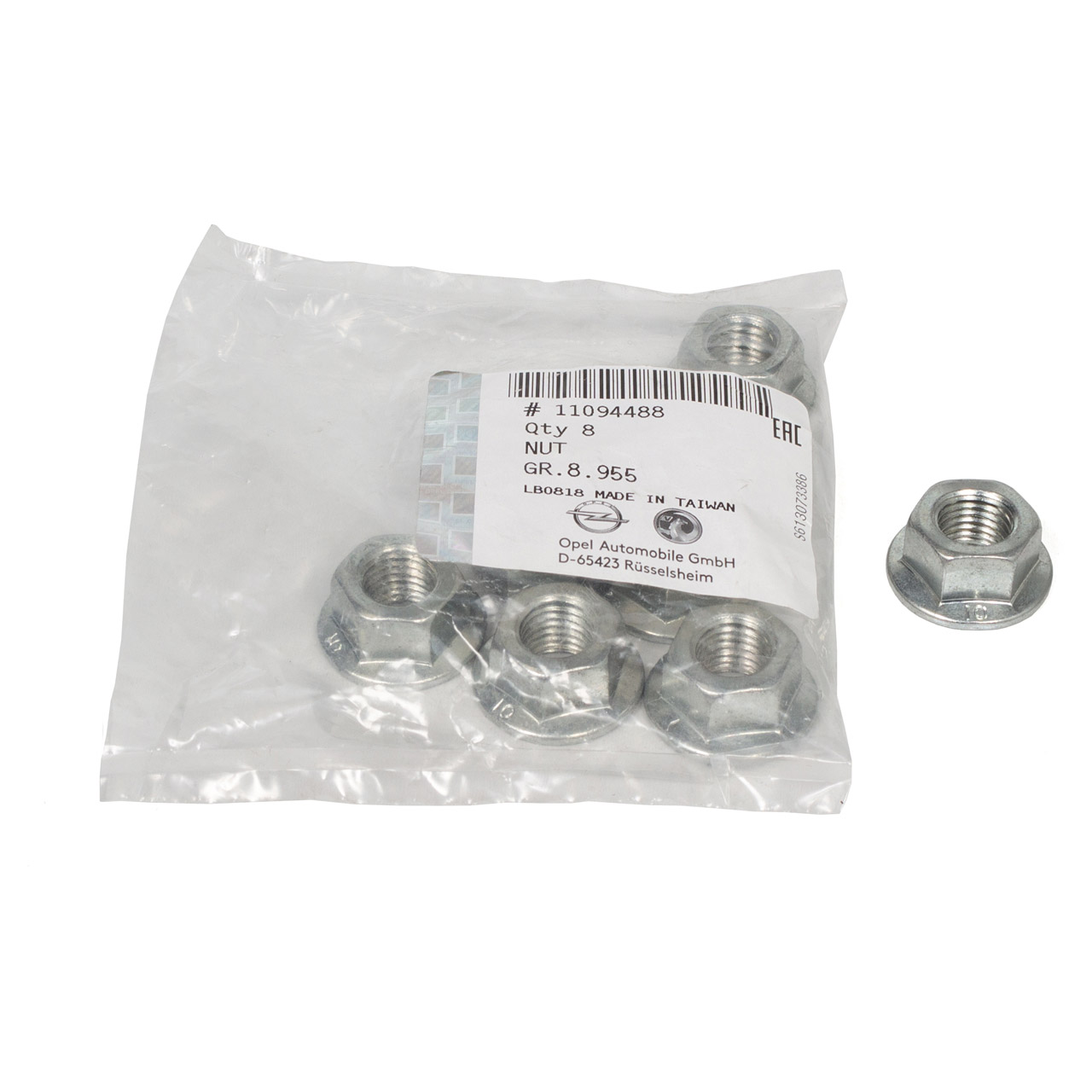 8x ORIGINAL GM Opel nut coupling rod shock absorber M12x1.5 front 11094488