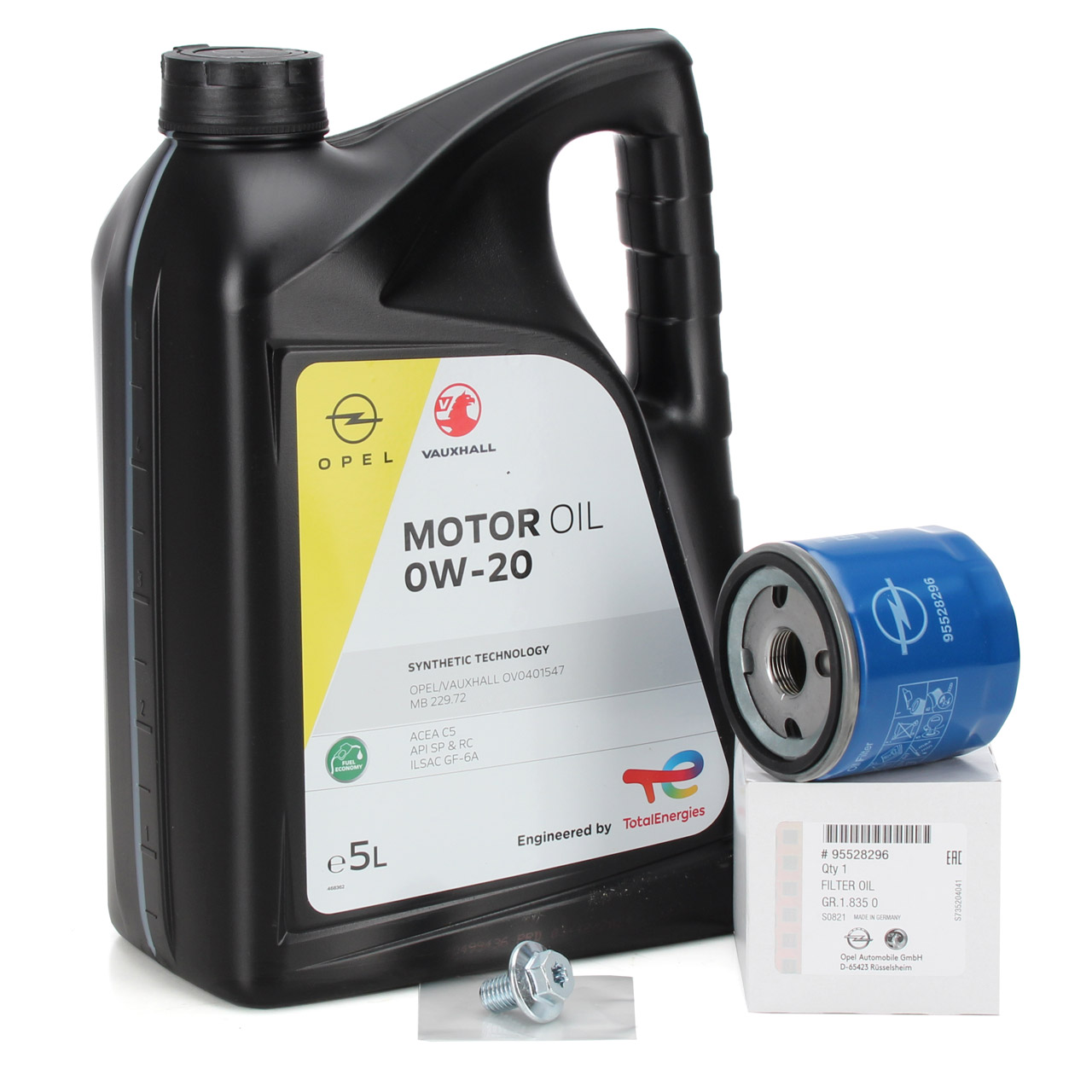 5L 5 liters ORIGINAL Opel engine oil 0W-20 0W20 + oil filter Adam Astra K Corsa E Karl 1.0