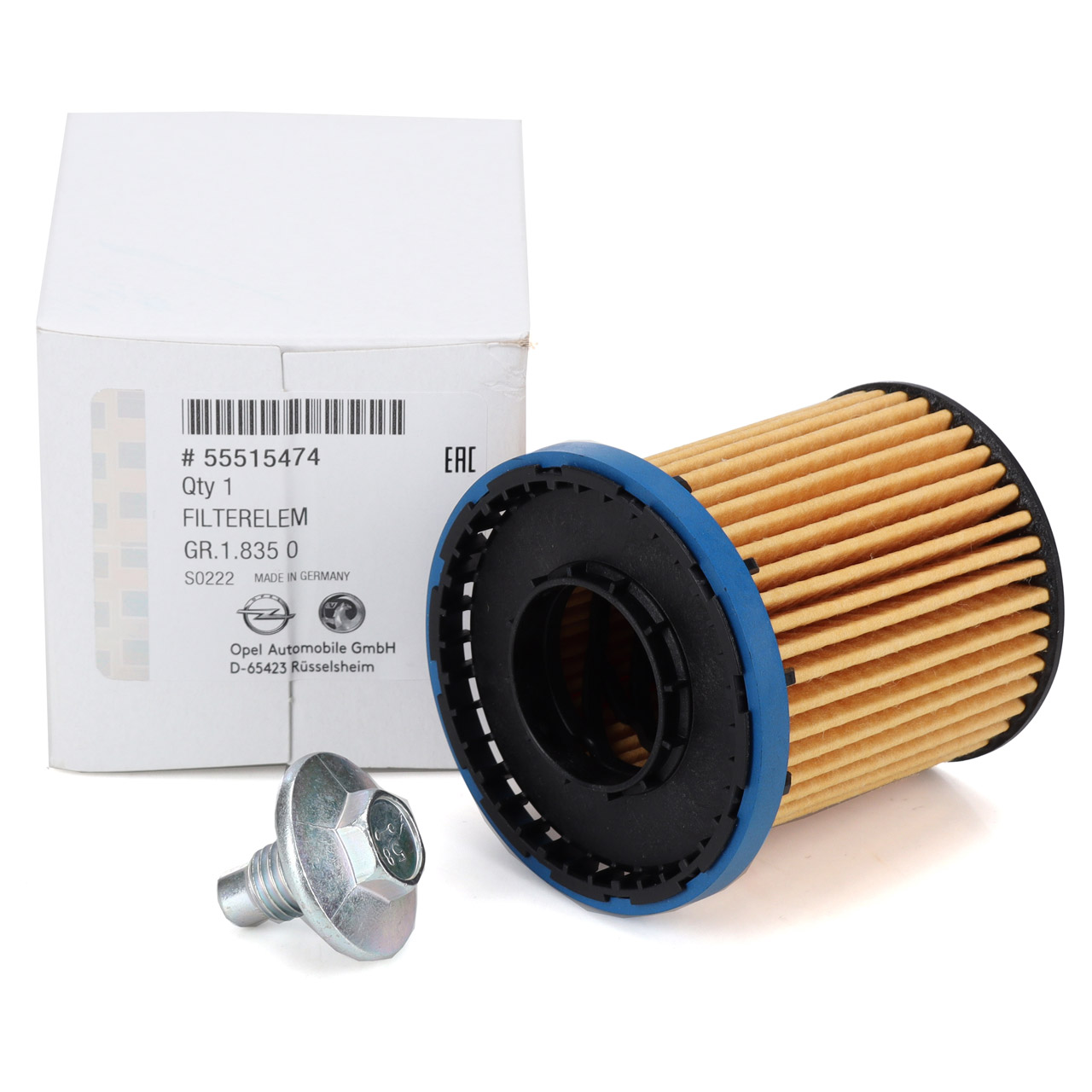 ORIGINAL GM Opel oil filter + oil drain plug Insignia B 2.0 CDTi 174 hp F20DVH