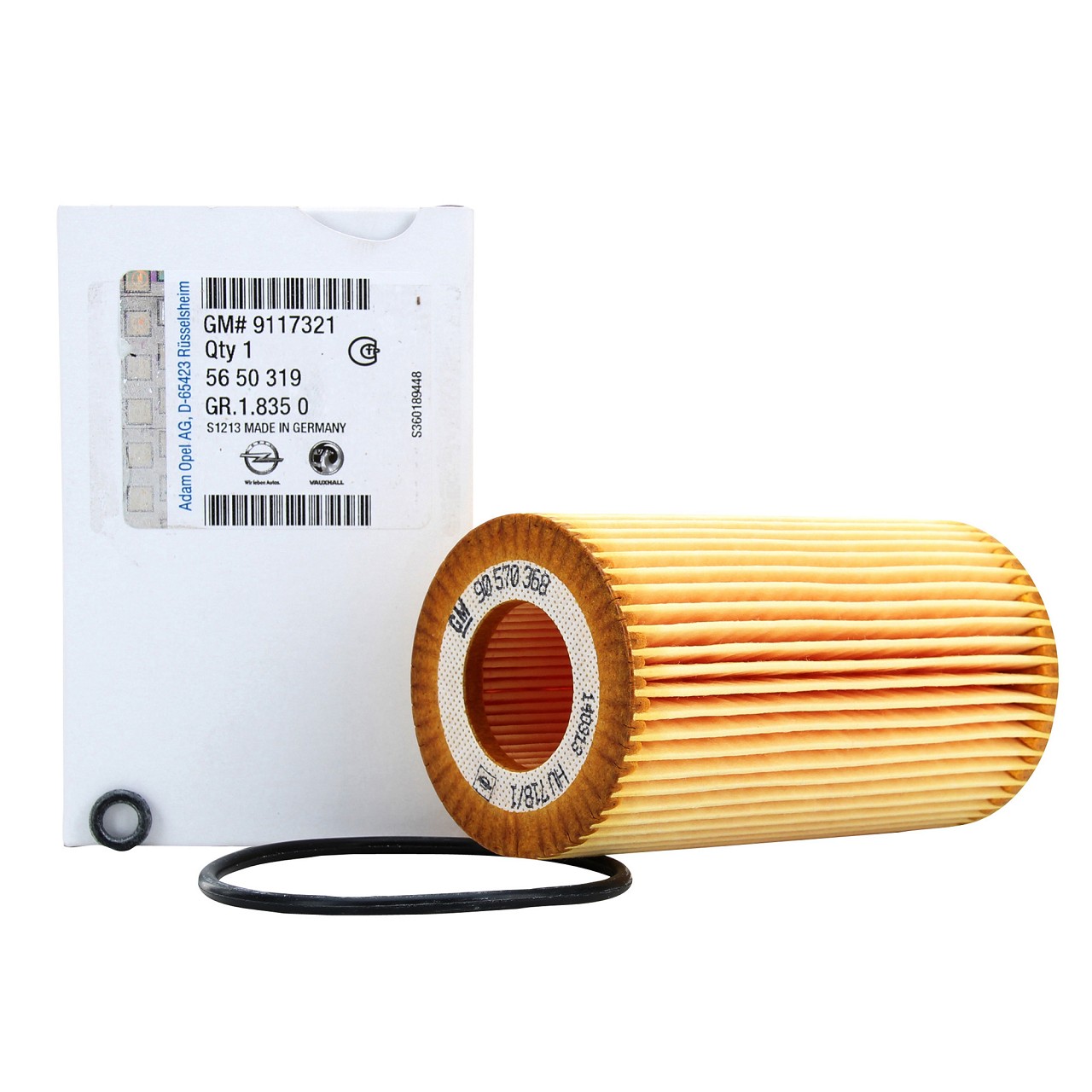 ORIGINAL GM Opel oil filter + gasket Astra G Signum Vectra B C Zafira A 9117321