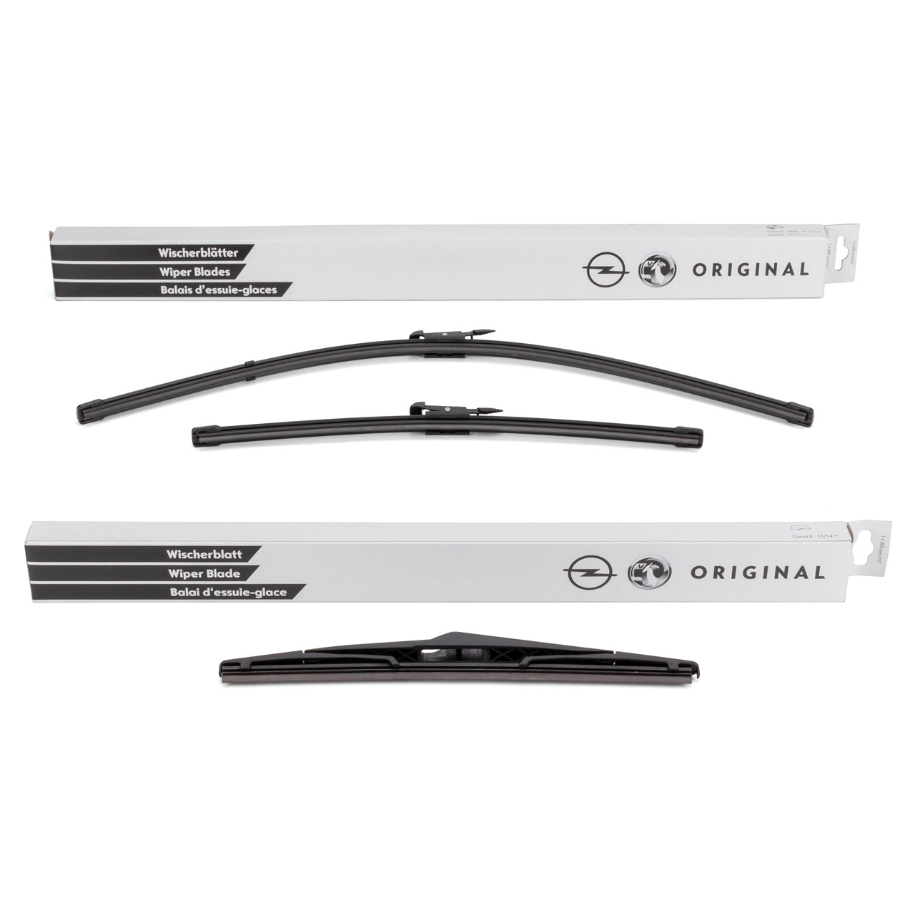 ORIGINAL Opel windshield wiper blades set Corsa E until 12/2019 front + rear