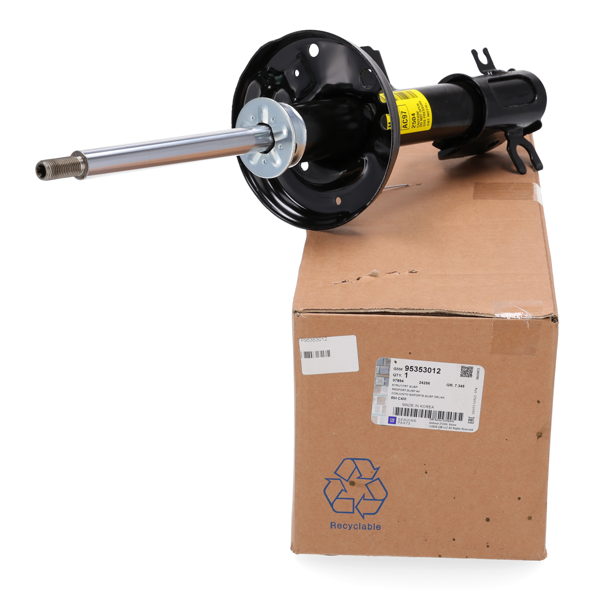 ORIGINAL GM Opel shock absorber Gas pressure damper Karl C16 1.0 73/75 hp front right 95353012