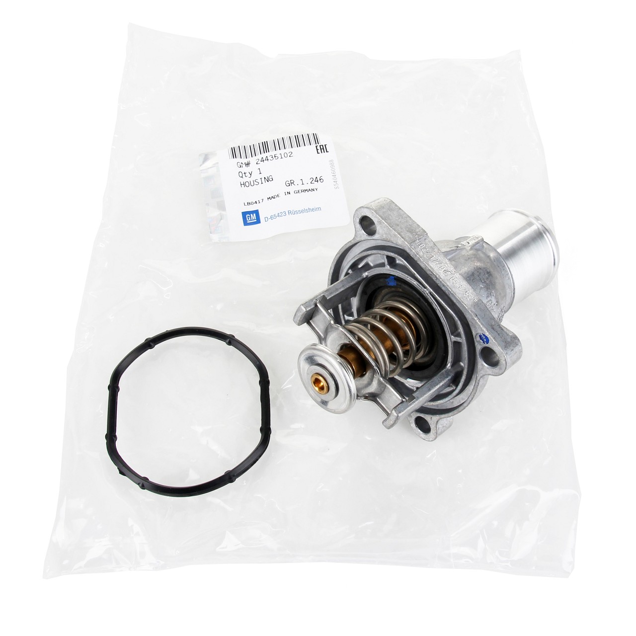 ORIGINAL Opel Thermostat 24435102 + Gasket Astra H Corsa D E Meriva A Zafira B