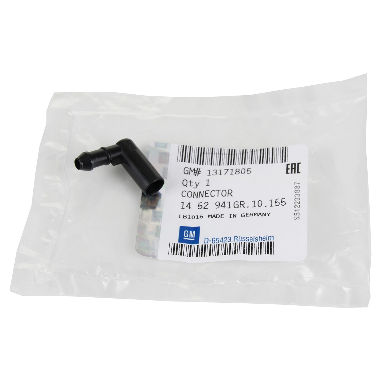 ORIGINAL Opel hose connector for washer fluid line 13171805 for ASTRA H ZAFIRA B