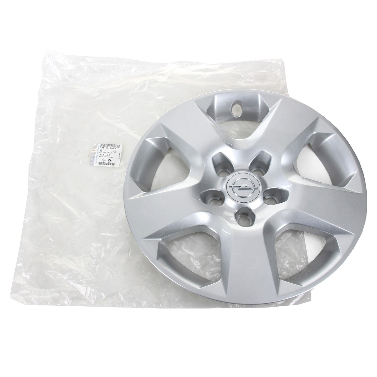 1x ORIGINAL GM Opel hubcap 16 inches silver Astra H Zafira B 1006077 / 13198634