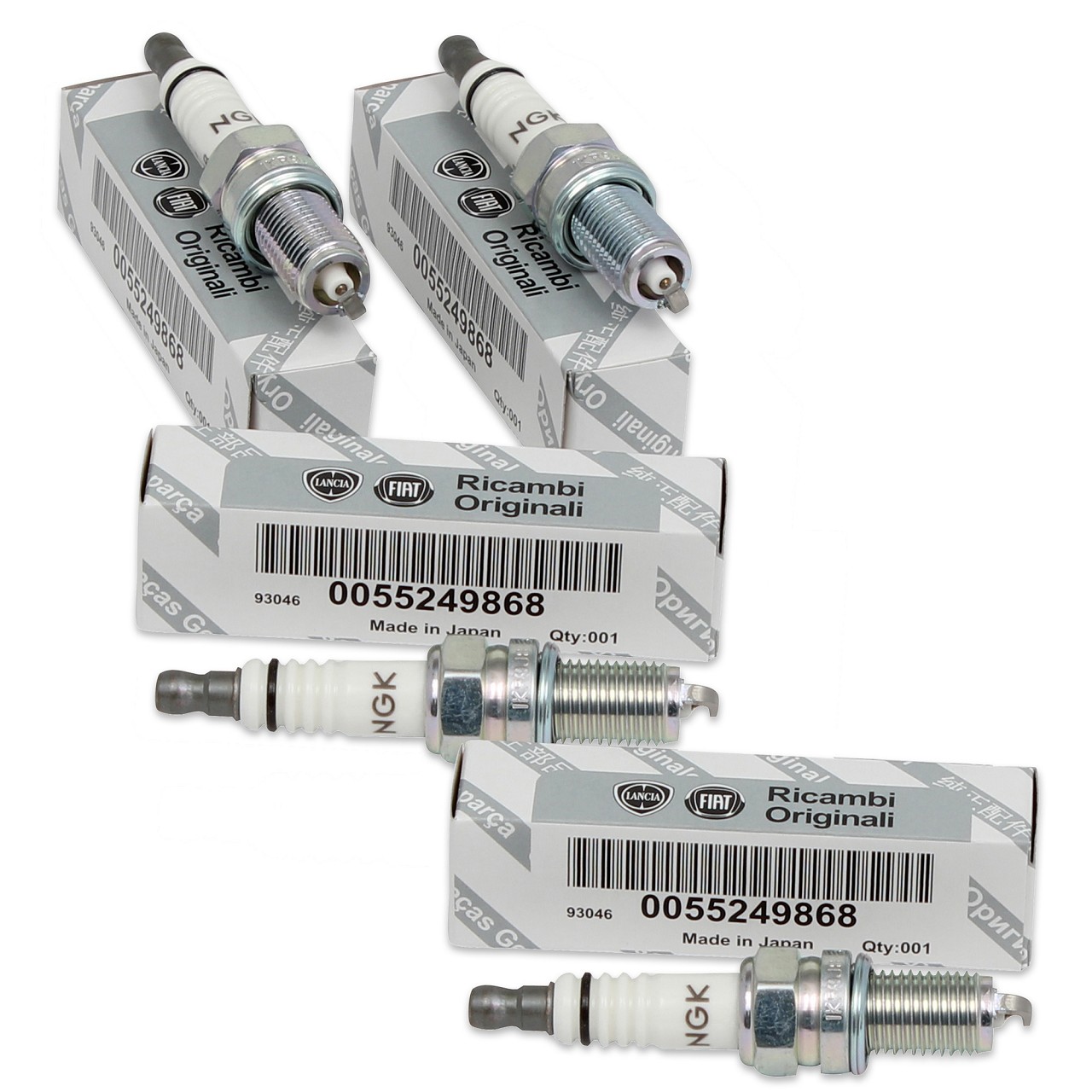 4x ORIGINAL Alfa Romeo Fiat spark plug Giulietta 940 Bravo 2 Doblo Punto 199 1.4 55249868