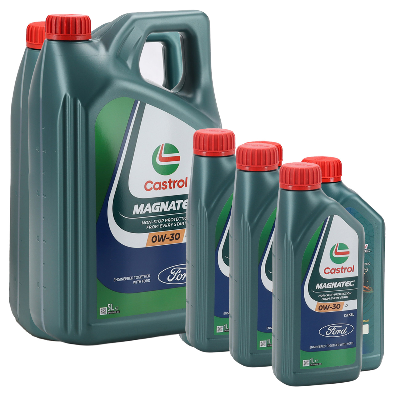 8L 8 liters ORIGINAL Ford CASTROL MAGNATEC 0W-30 D engine oil Oil WSS-M2C950-A