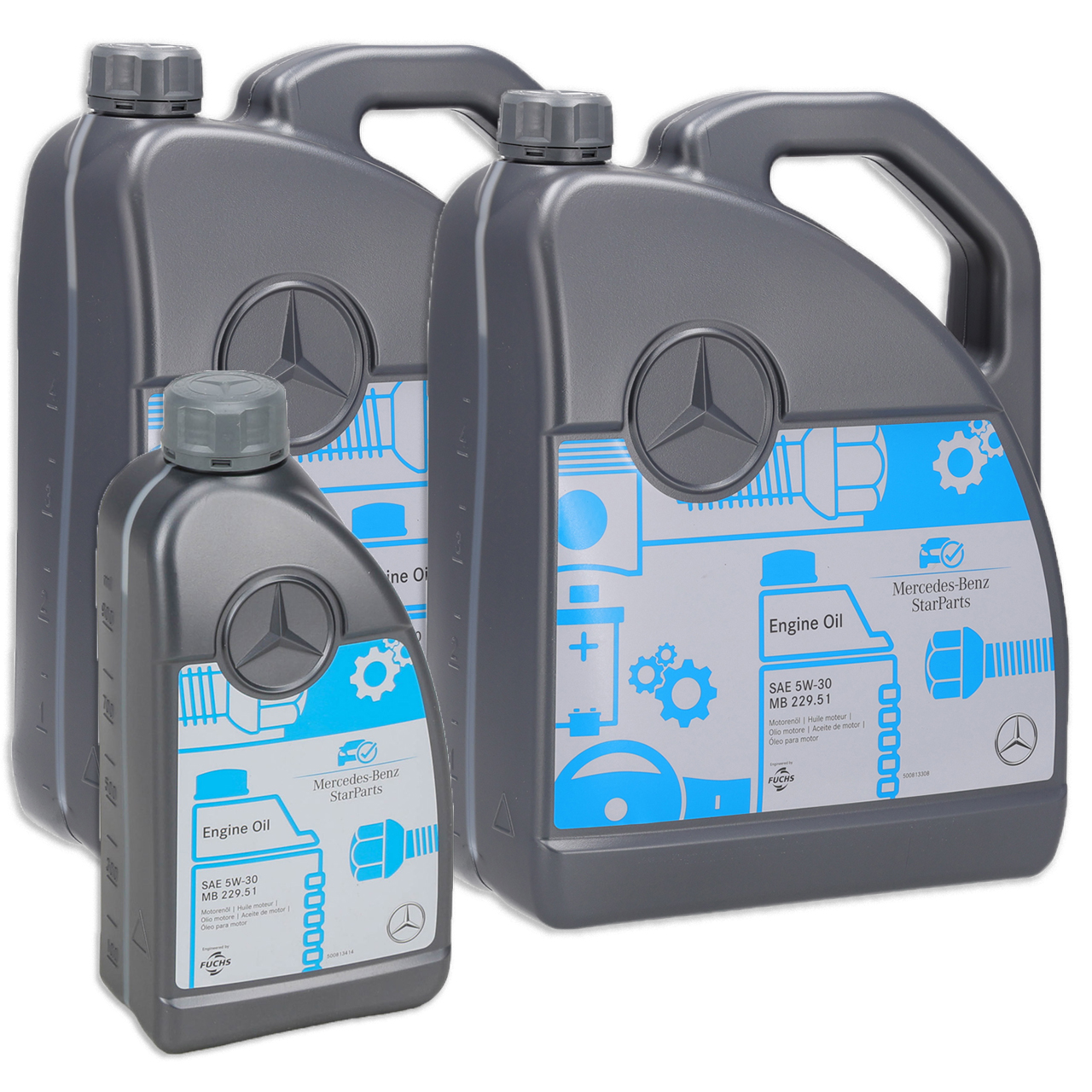 11L 11 liters ORIGINAL Mercedes-Benz StarParts engine oil 5W-30 MB 229.51 0009896910